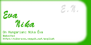 eva nika business card